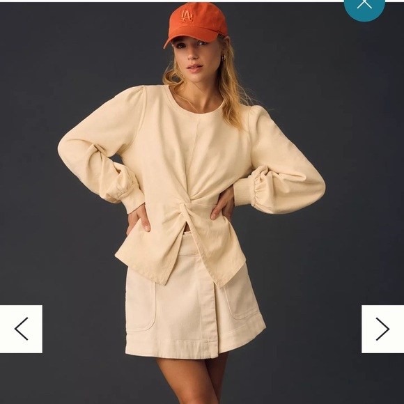 BNWT Anthropologie Pilcro Twist-Front Sweatshirt - Picture 3 of 5